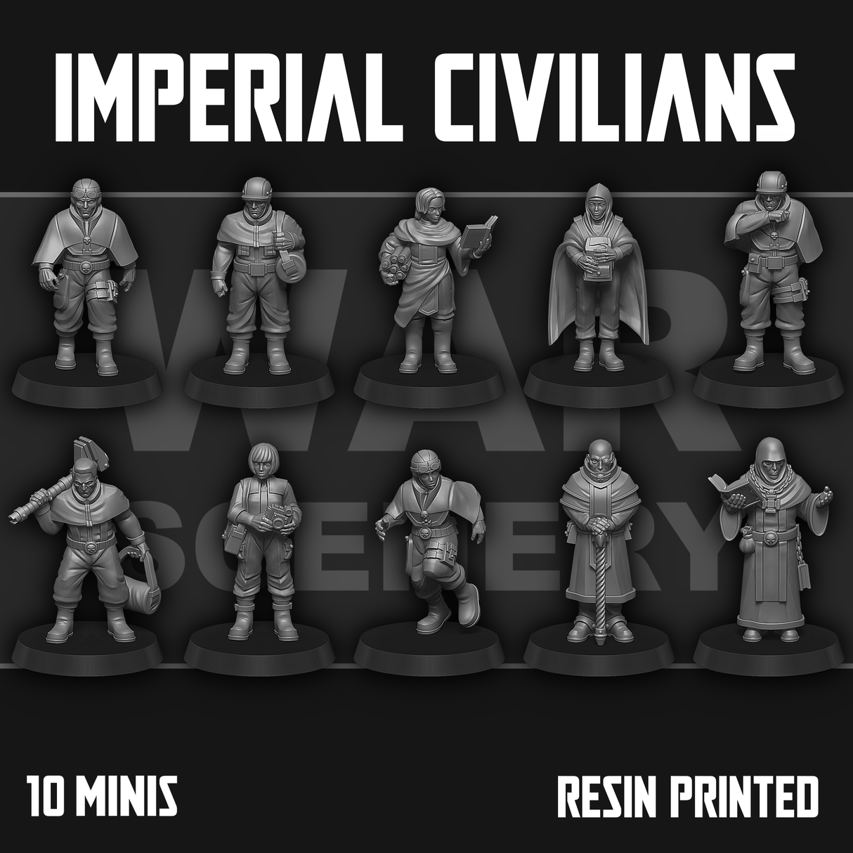 Tabletop Terrain Miniature Imperial Civilians