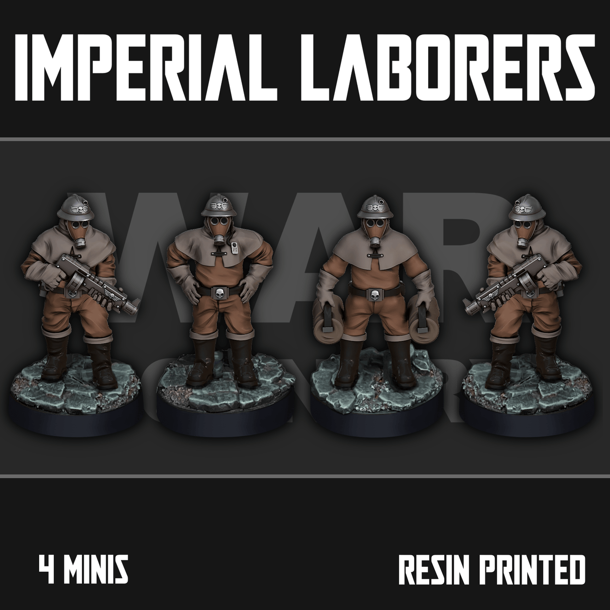 Tabletop Terrain Miniature Imperial Laborers
