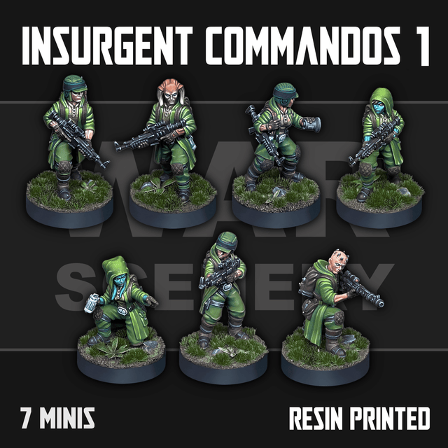 Tabletop Terrain Miniature Insurgent Commandos 1