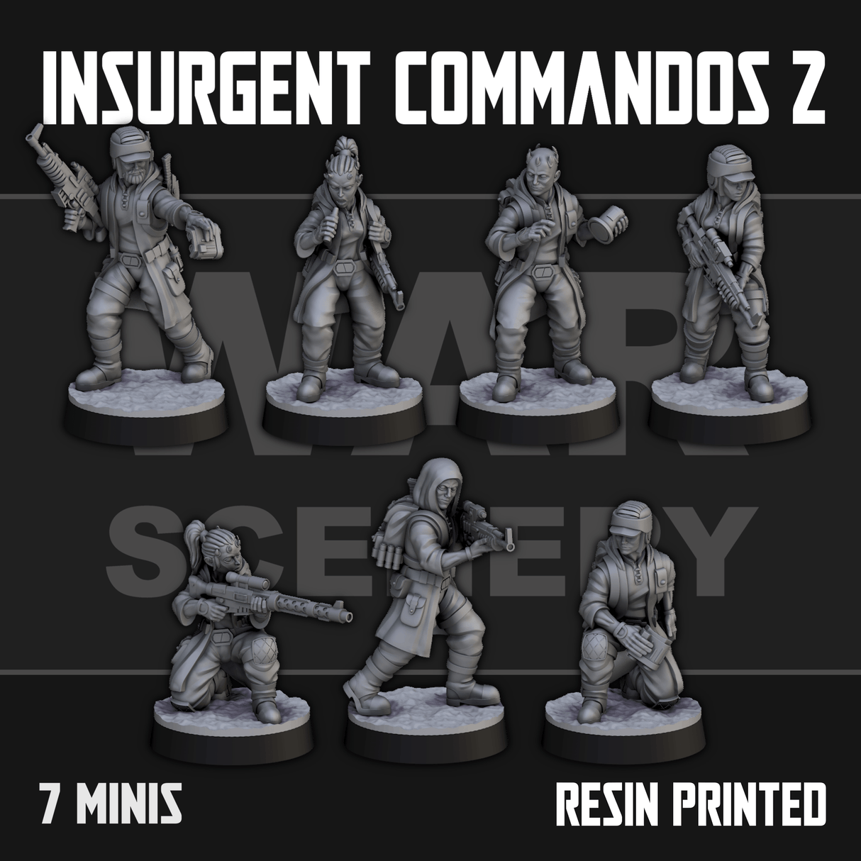 Tabletop Terrain Miniature Insurgent Commandos 2