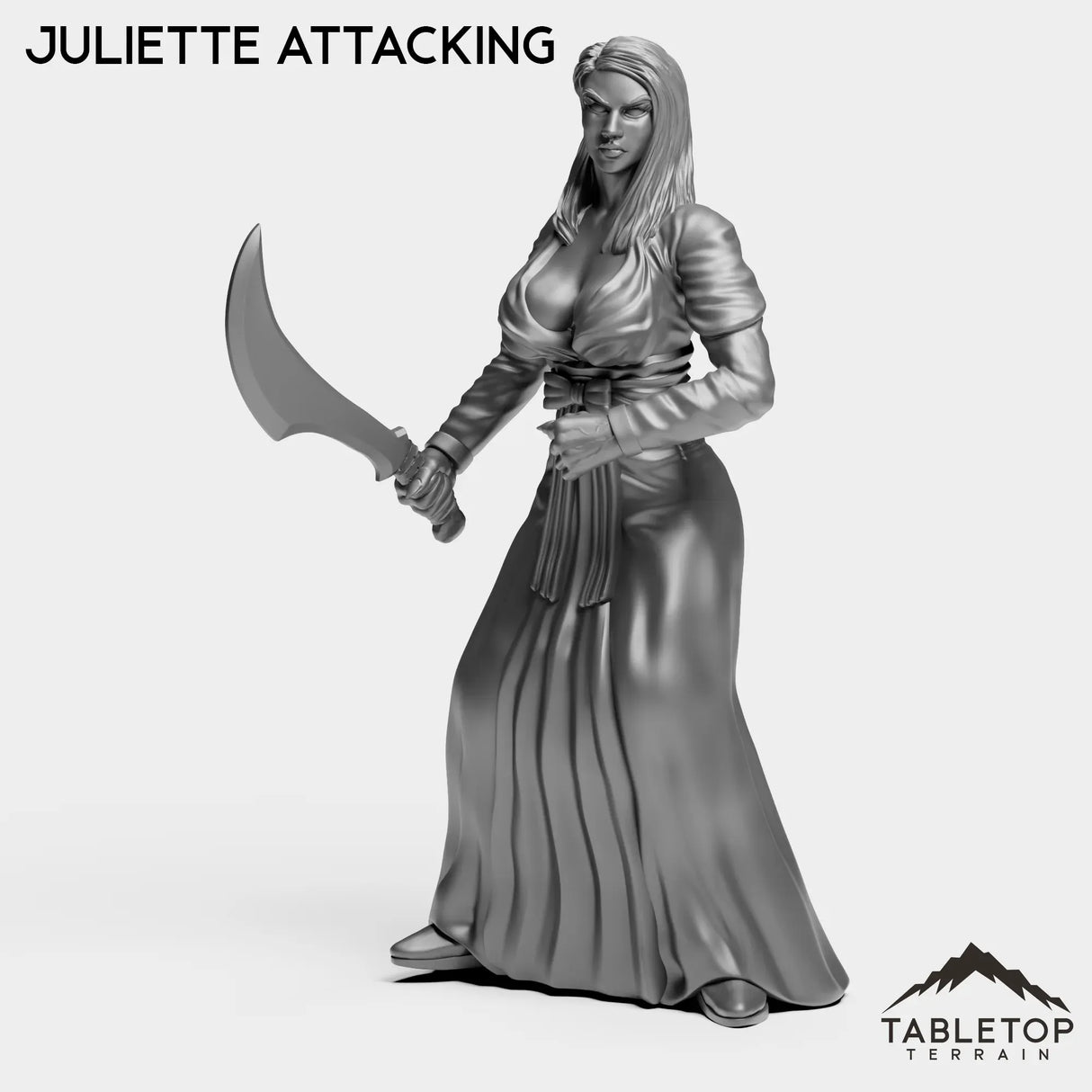 Tabletop Terrain Miniature Juliette Attacking Romeo and Juliette