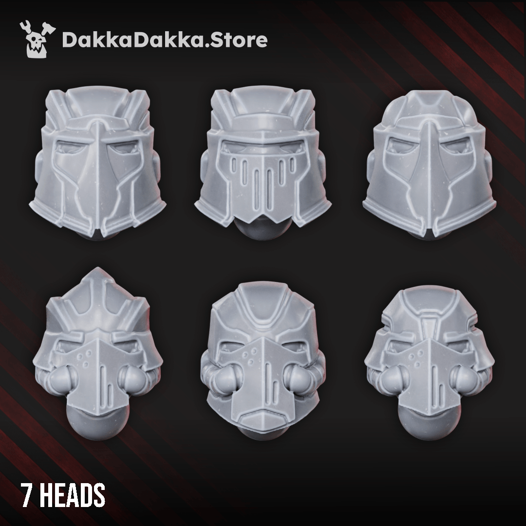 Tabletop Terrain Miniature Knights of the Great Gates (build kit) - Prime Armored Battleline Squad of Citadel Vanguard