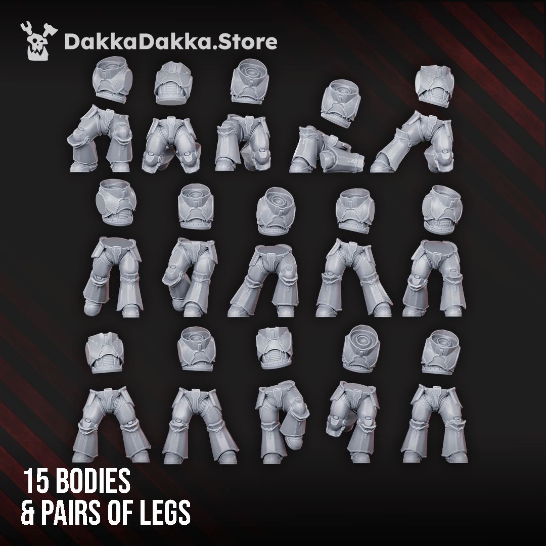Tabletop Terrain Miniature Knights of the Great Gates (build kit) - Prime Armored Battleline Squad of Citadel Vanguard