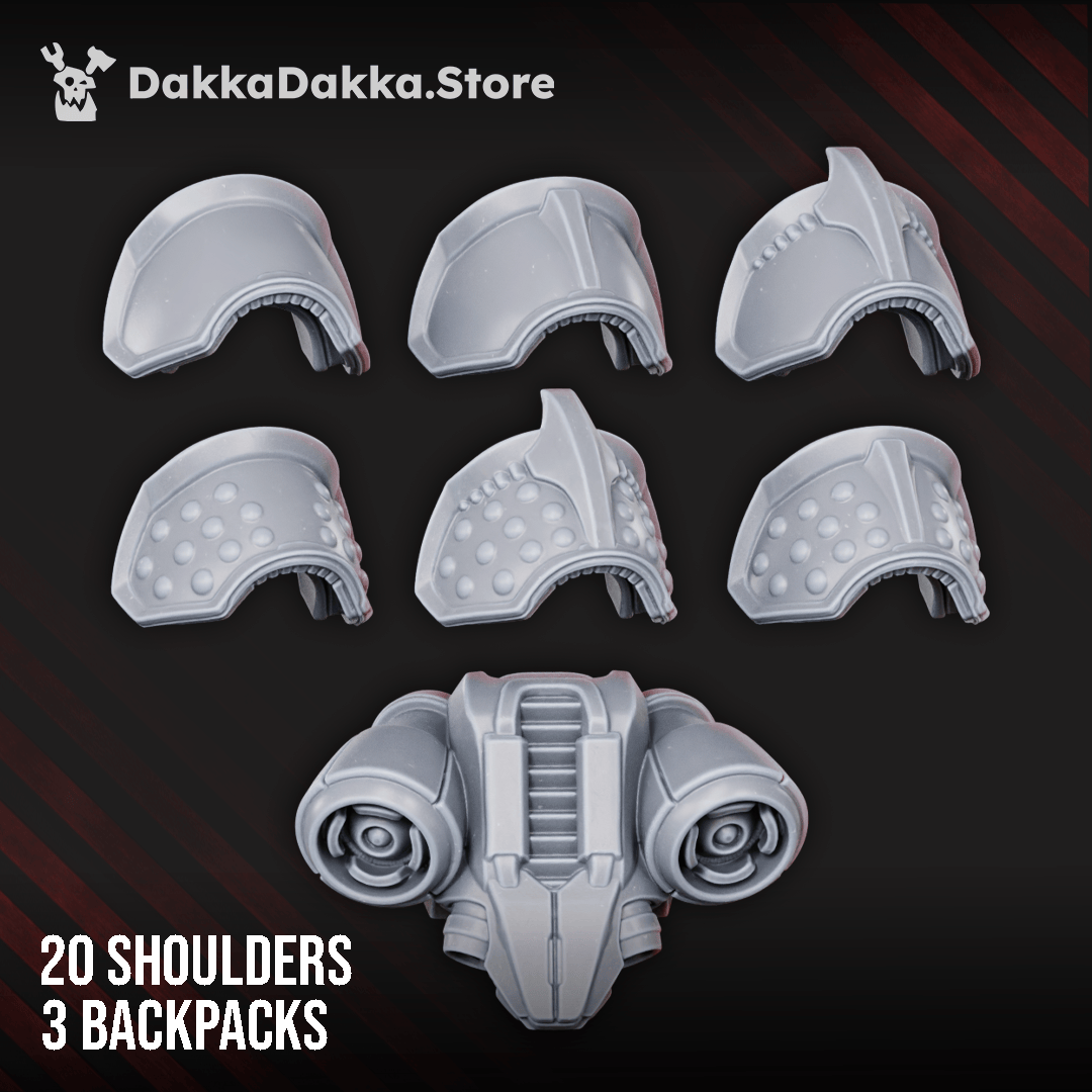 Tabletop Terrain Miniature Knights of the Sky Gates (build kit) - Prime Armored Space Assault Squad of Citadel Vanguard