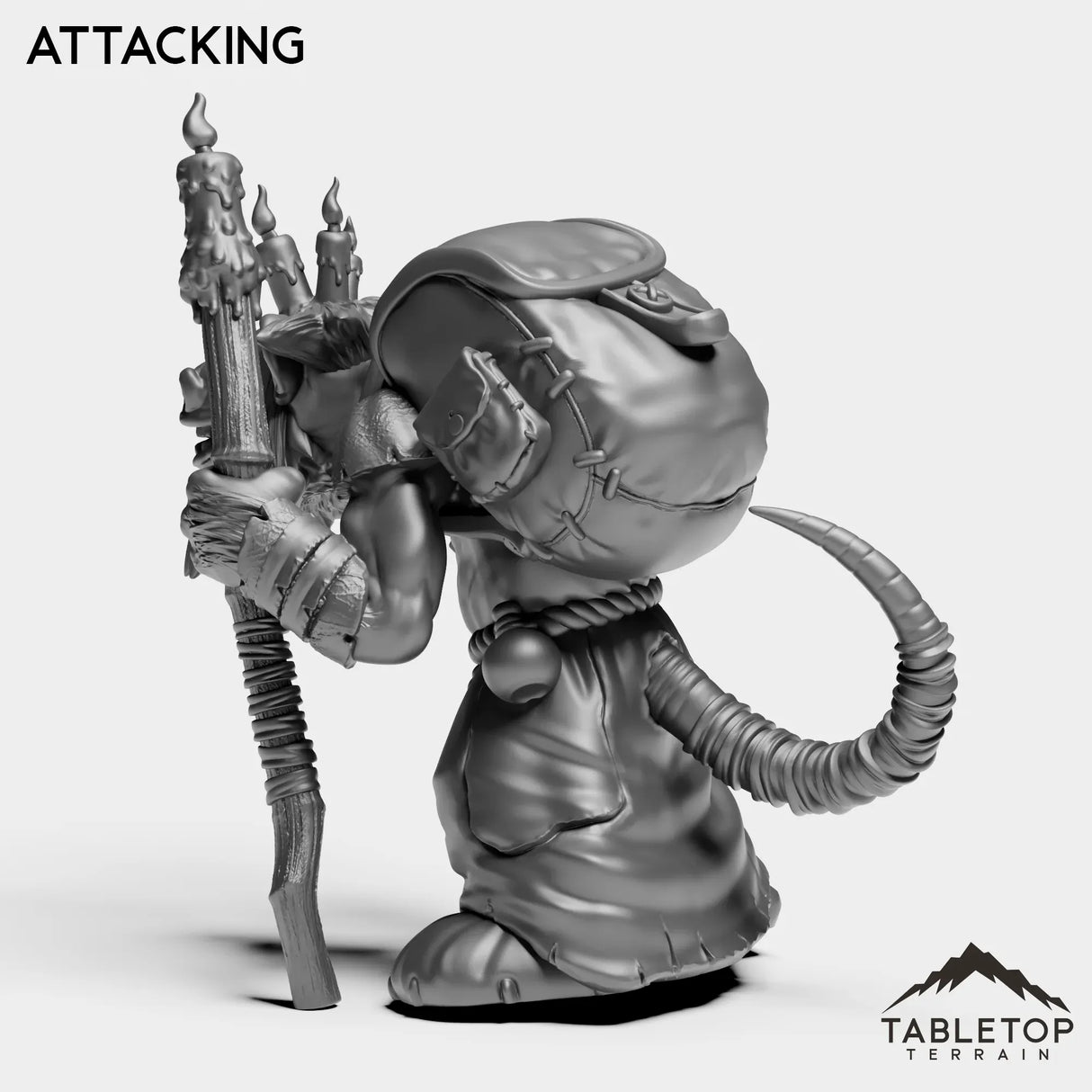 Tabletop Terrain Miniature Kobold Pyromancer