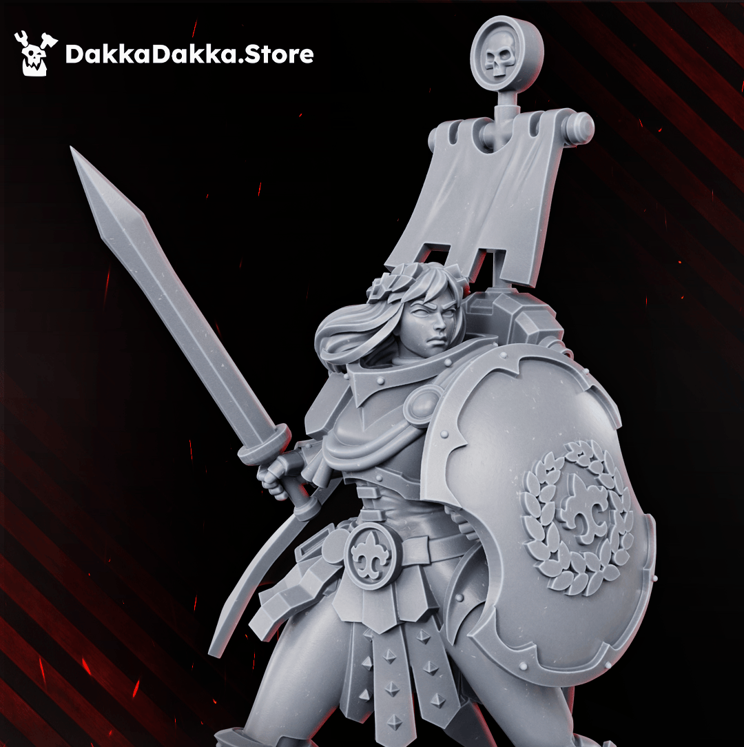 Tabletop Terrain Miniature Legio Artemis Shield Maiden (Get For Free, Read Description)