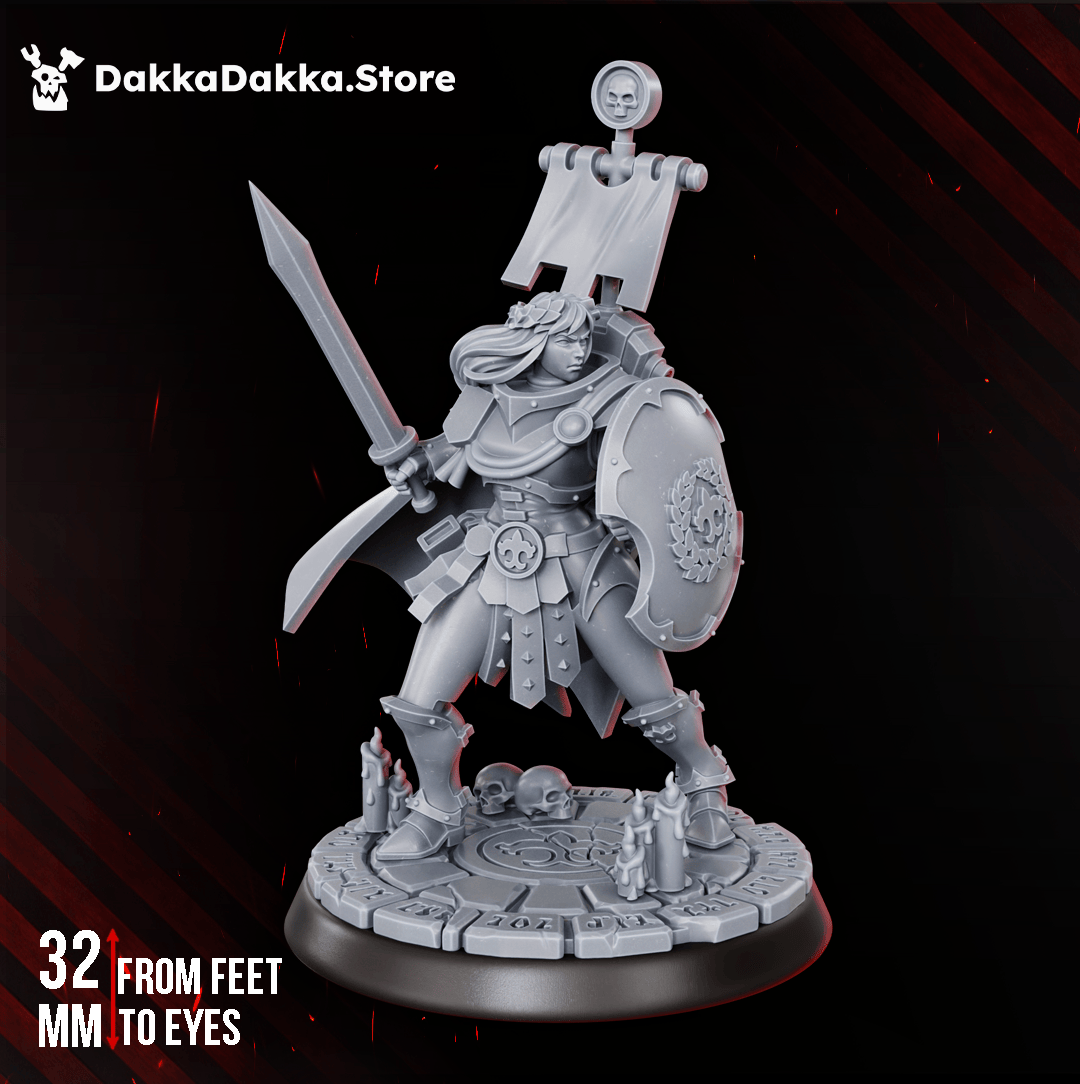 Tabletop Terrain Miniature Legio Artemis Shield Maiden (Get For Free, Read Description)