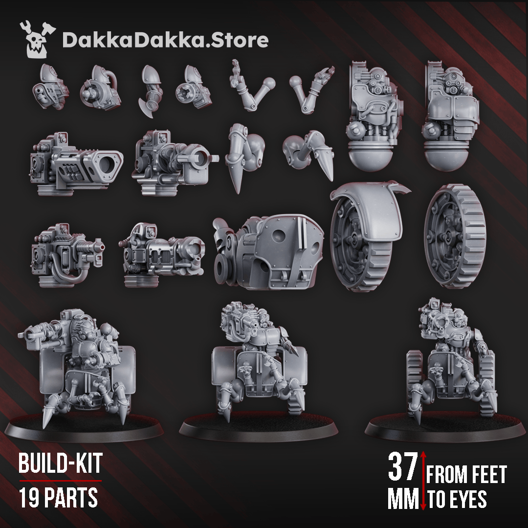 Tabletop Terrain Miniature Light & Heavy Mechtaurs (build kit)