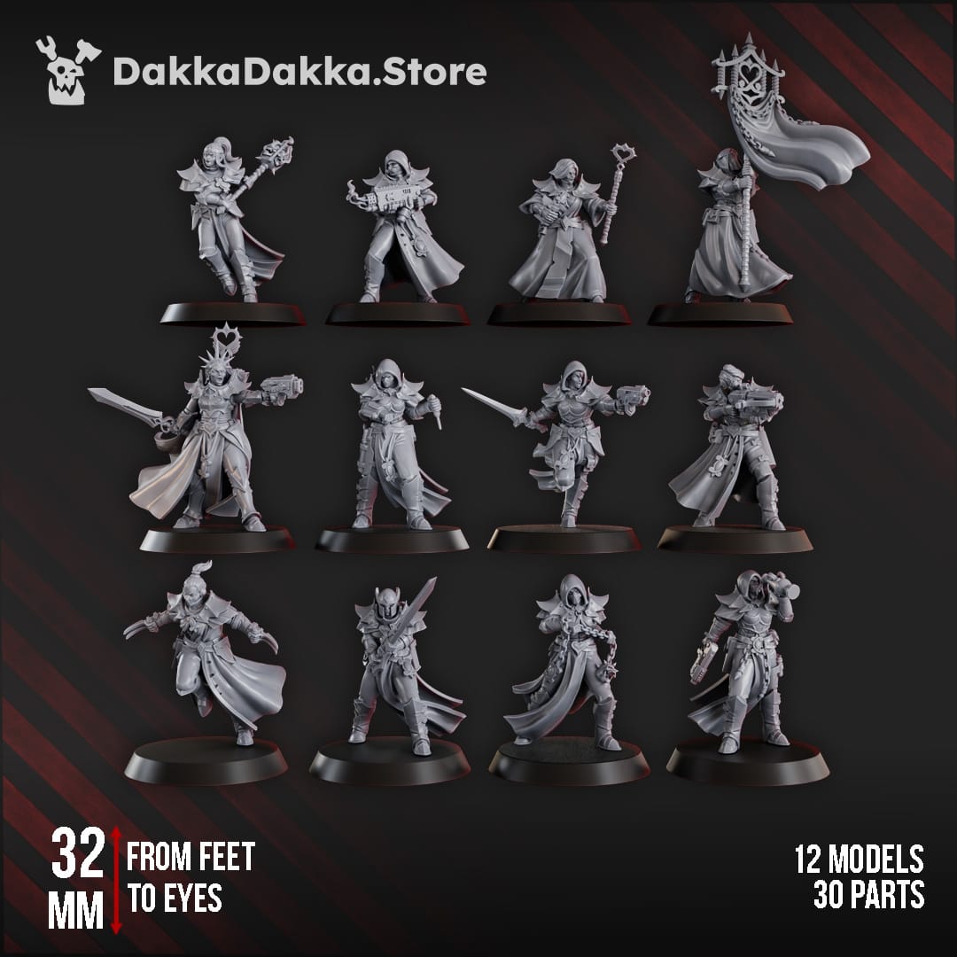 Tabletop Terrain Miniature Liqudation Team of Ordine Vendetta (x12)