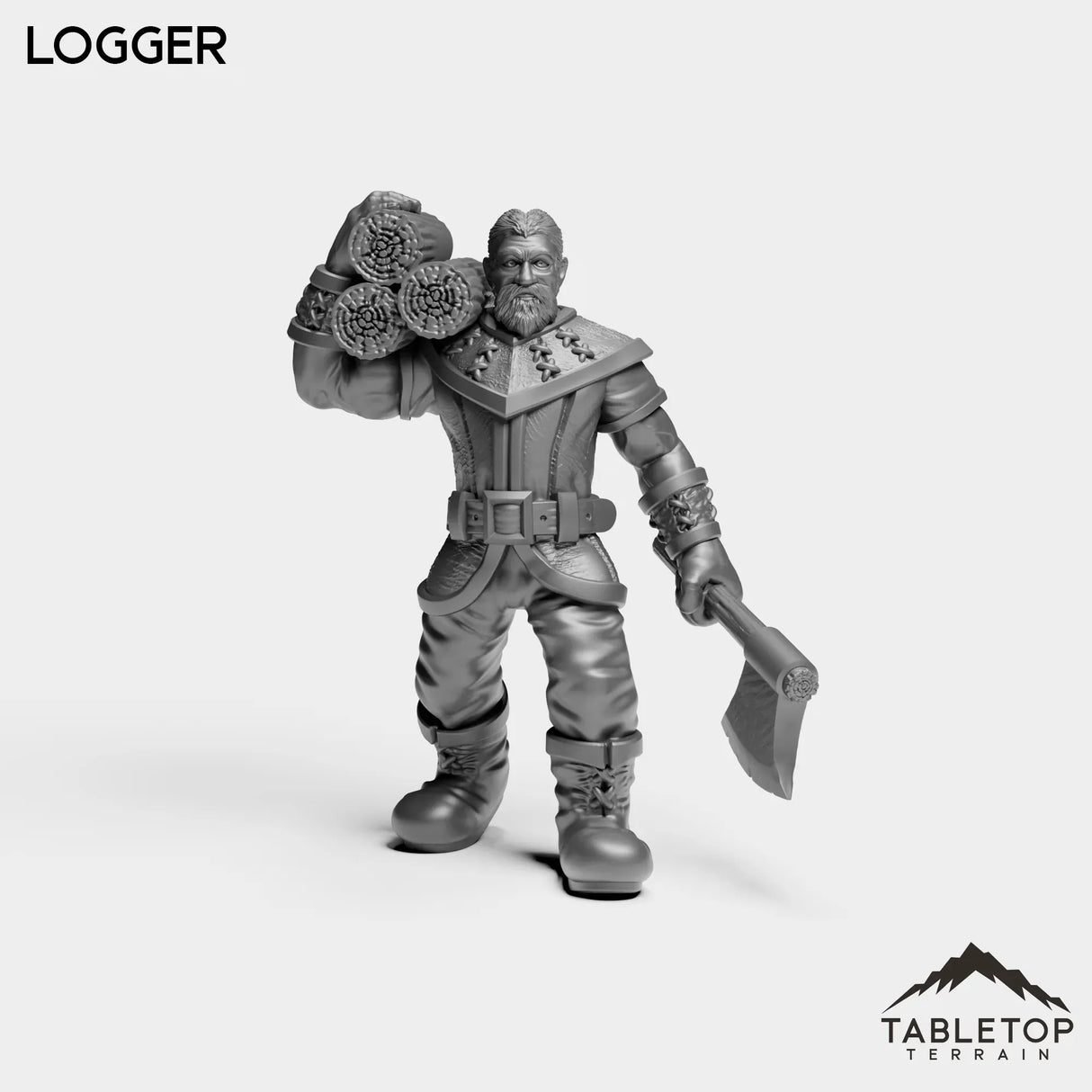 Tabletop Terrain Miniature Logger Human Worker
