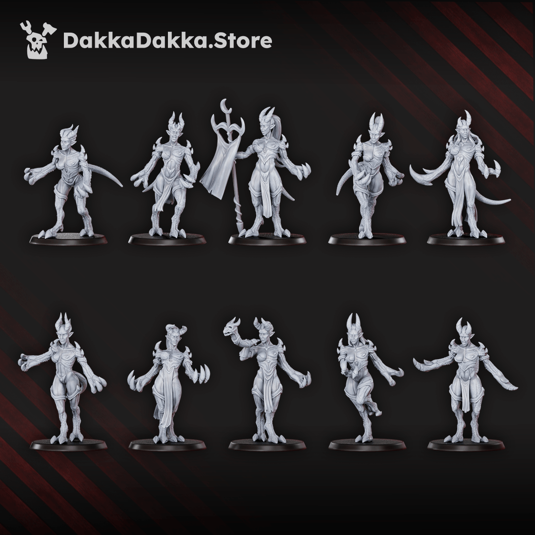 Tabletop Terrain Miniature Lust Warriors x10