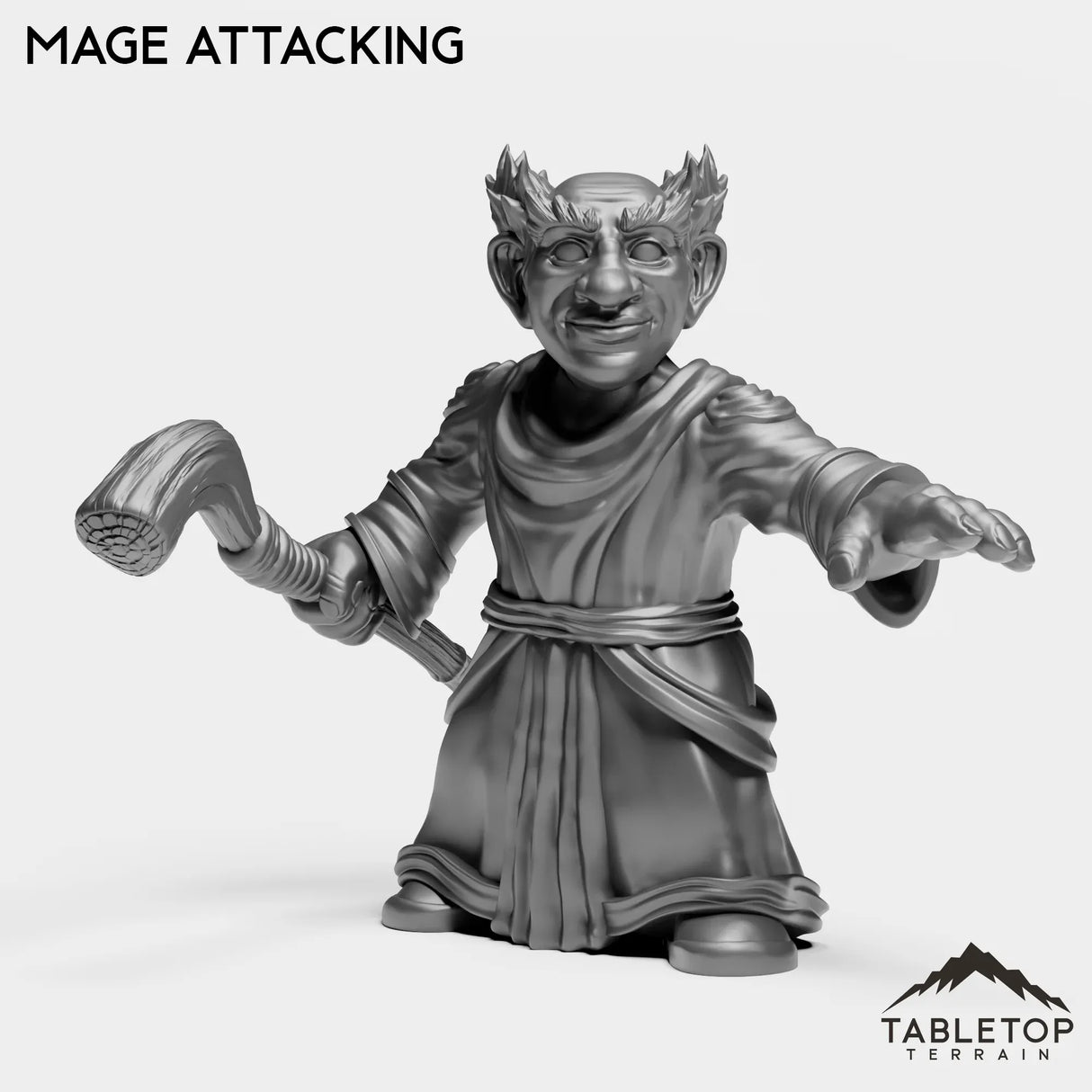 Tabletop Terrain Miniature Mage Attacking Gnome Starters