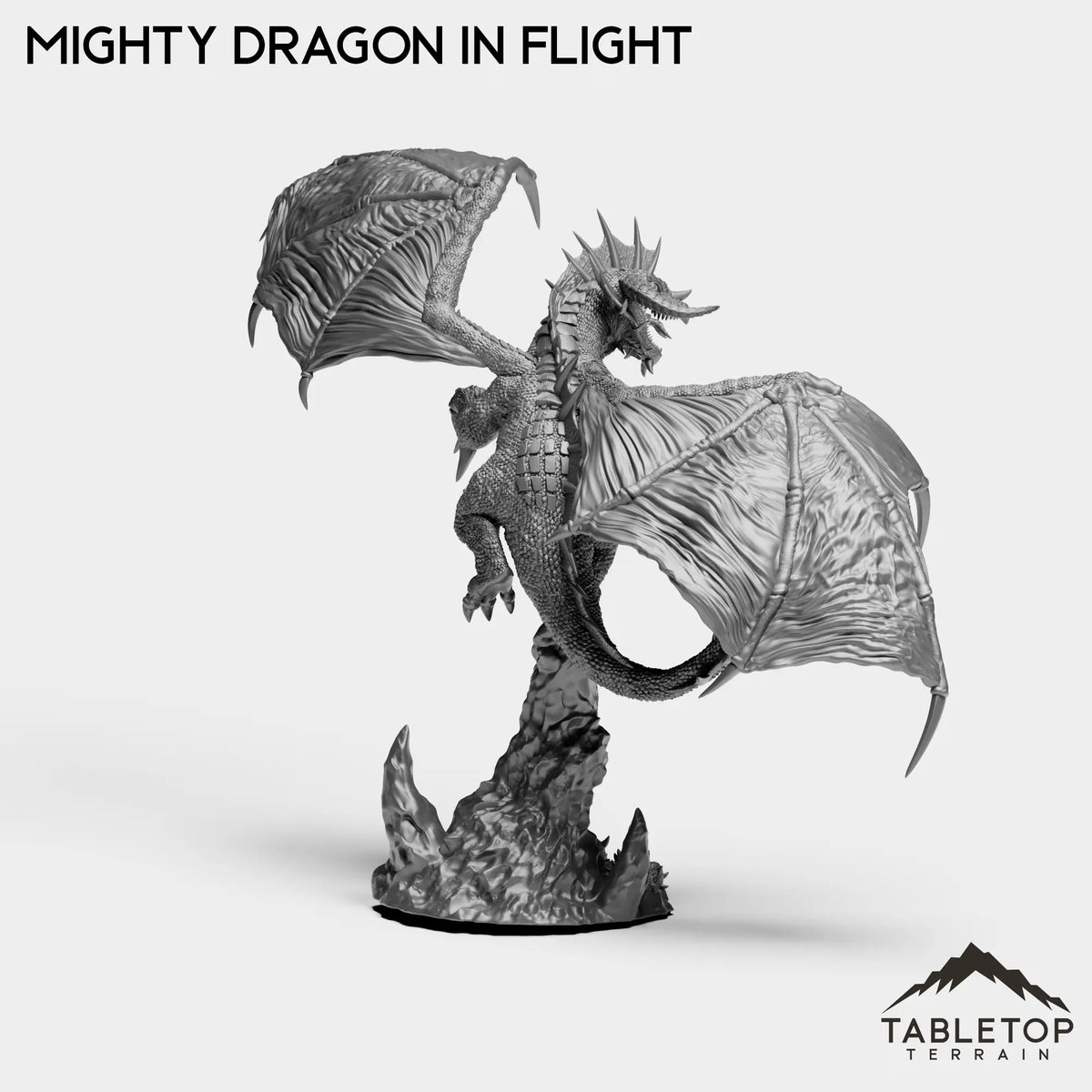 Tabletop Terrain Miniature Mighty Dragon In Flight