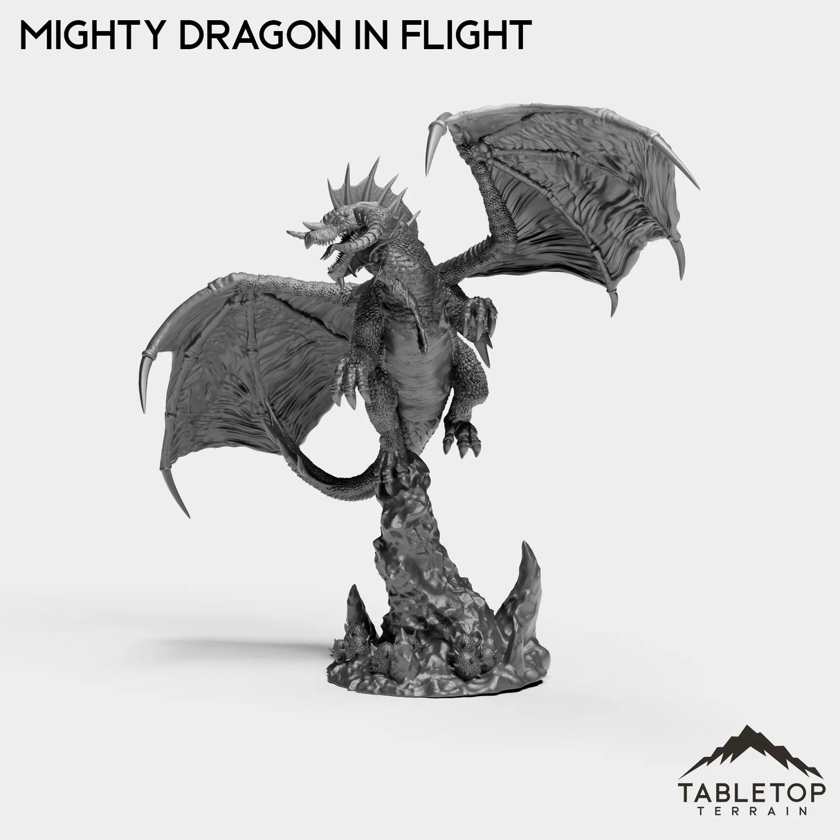 Tabletop Terrain Miniature Mighty Dragon In Flight