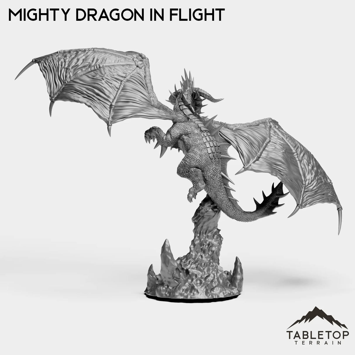 Tabletop Terrain Miniature Mighty Dragon In Flight