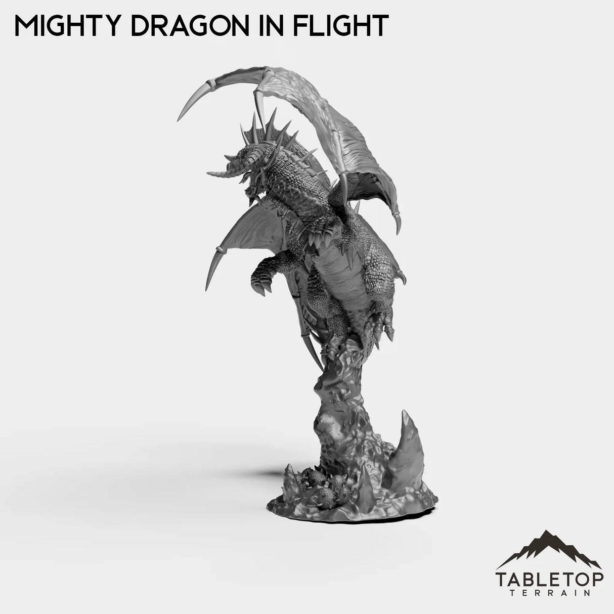 Tabletop Terrain Miniature Mighty Dragon In Flight