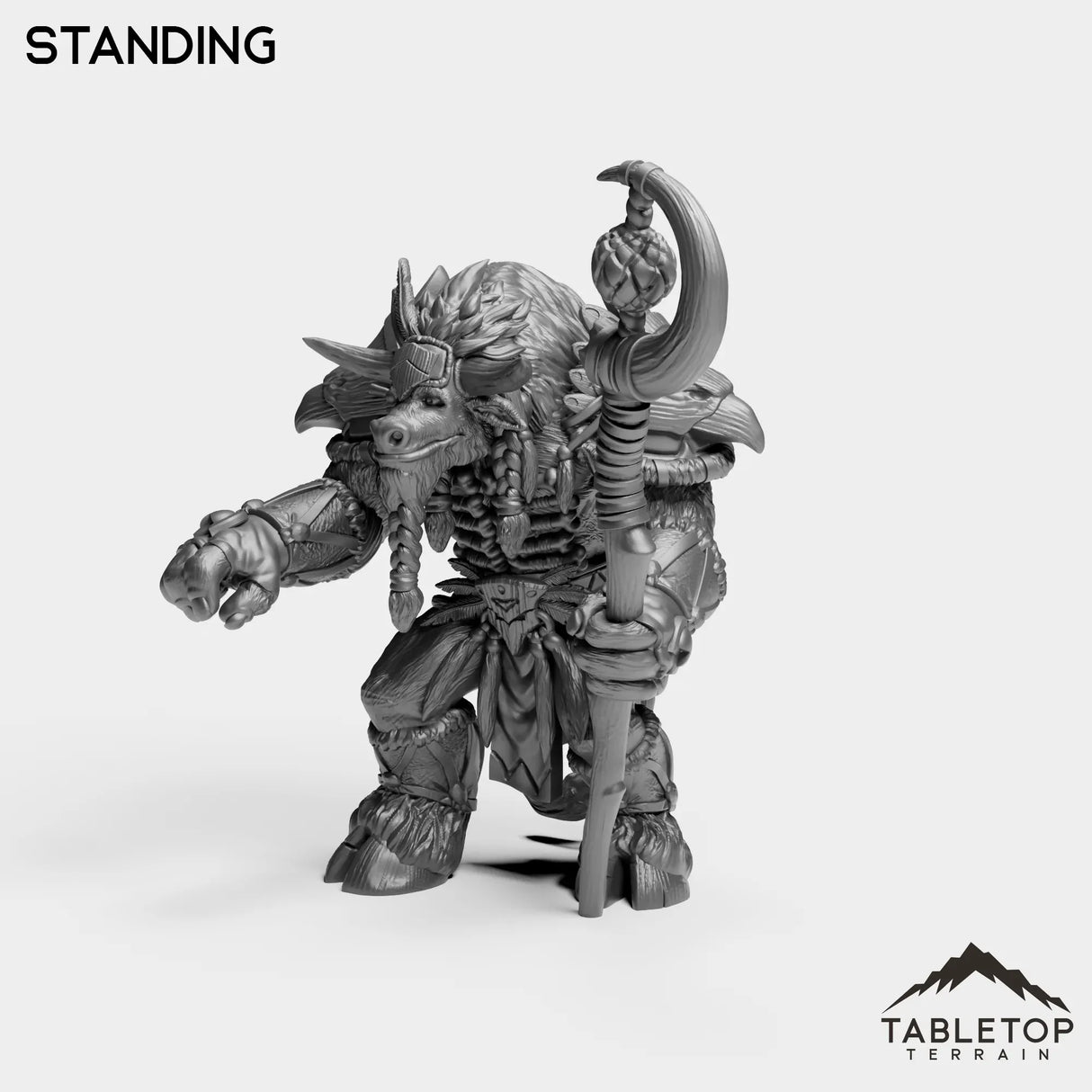 Tabletop Terrain Miniature Minotaur Heritage Druid