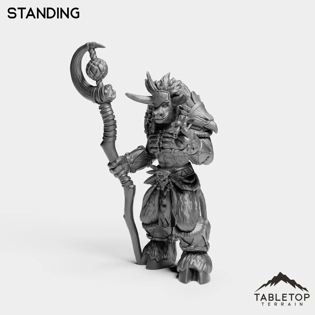 Tabletop Terrain Miniature Minotaur Heritage Druid Female