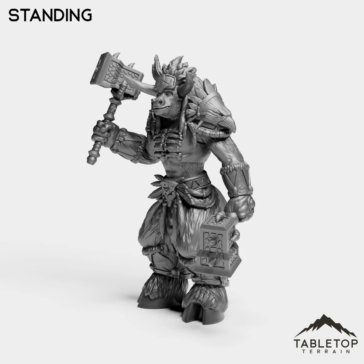 Tabletop Terrain Miniature Minotaur Heritage Warrior Female