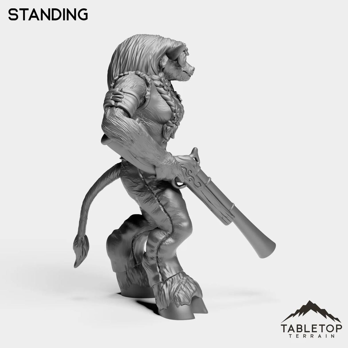 Tabletop Terrain Miniature Minotaur Hunter Starter Female