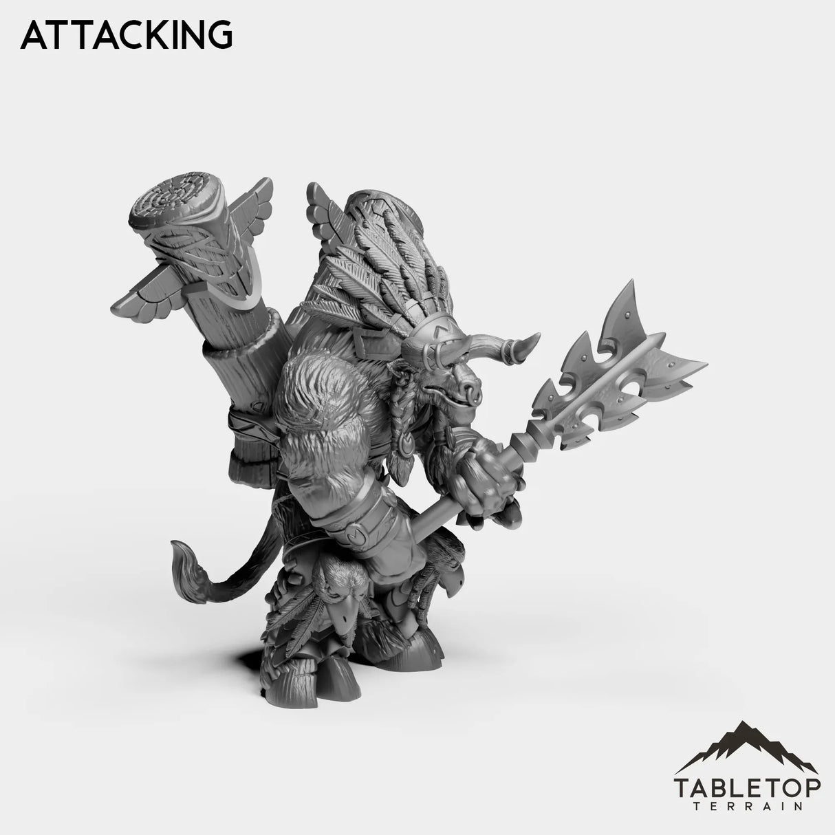 Tabletop Terrain Miniature Minotaur Leader