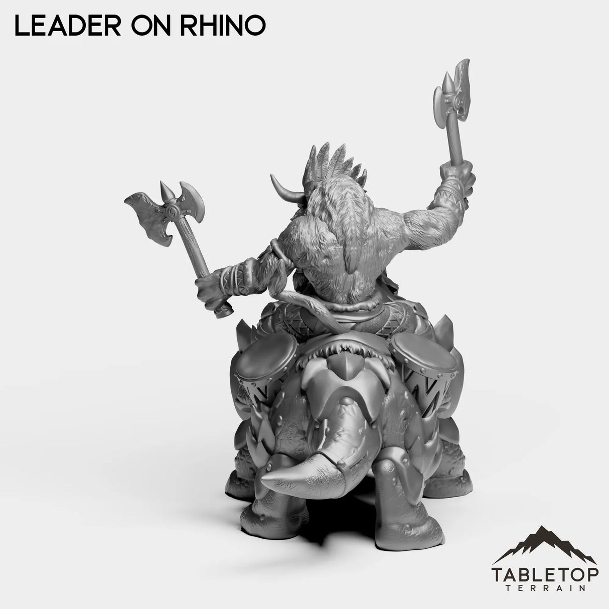Tabletop Terrain Miniature Minotaur Leader on Rhino