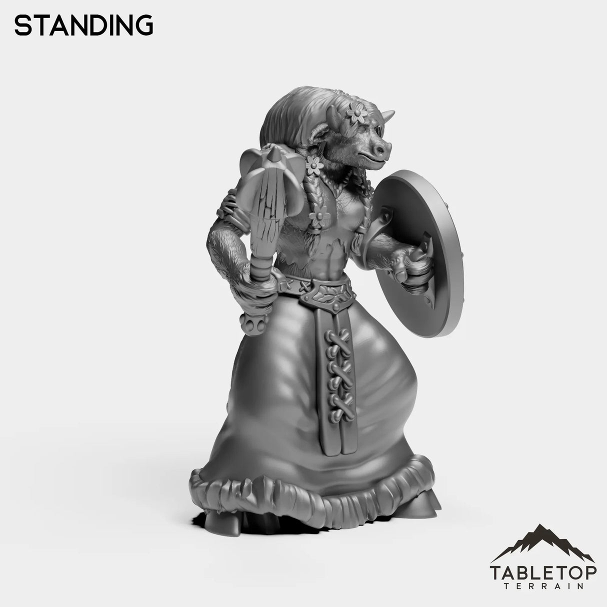 Tabletop Terrain Miniature Minotaur Shaman Starter Female