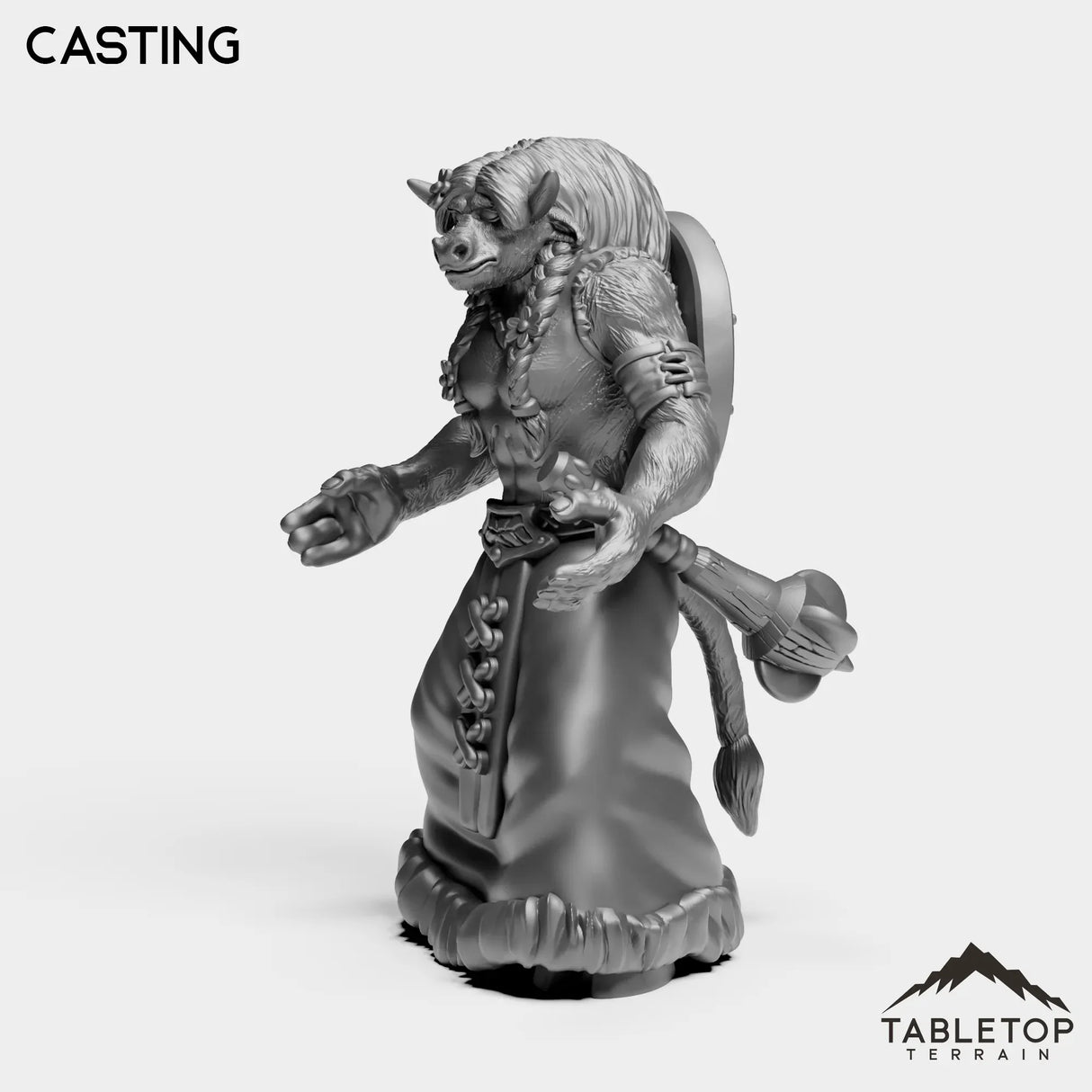 Tabletop Terrain Miniature Minotaur Shaman Starter Female
