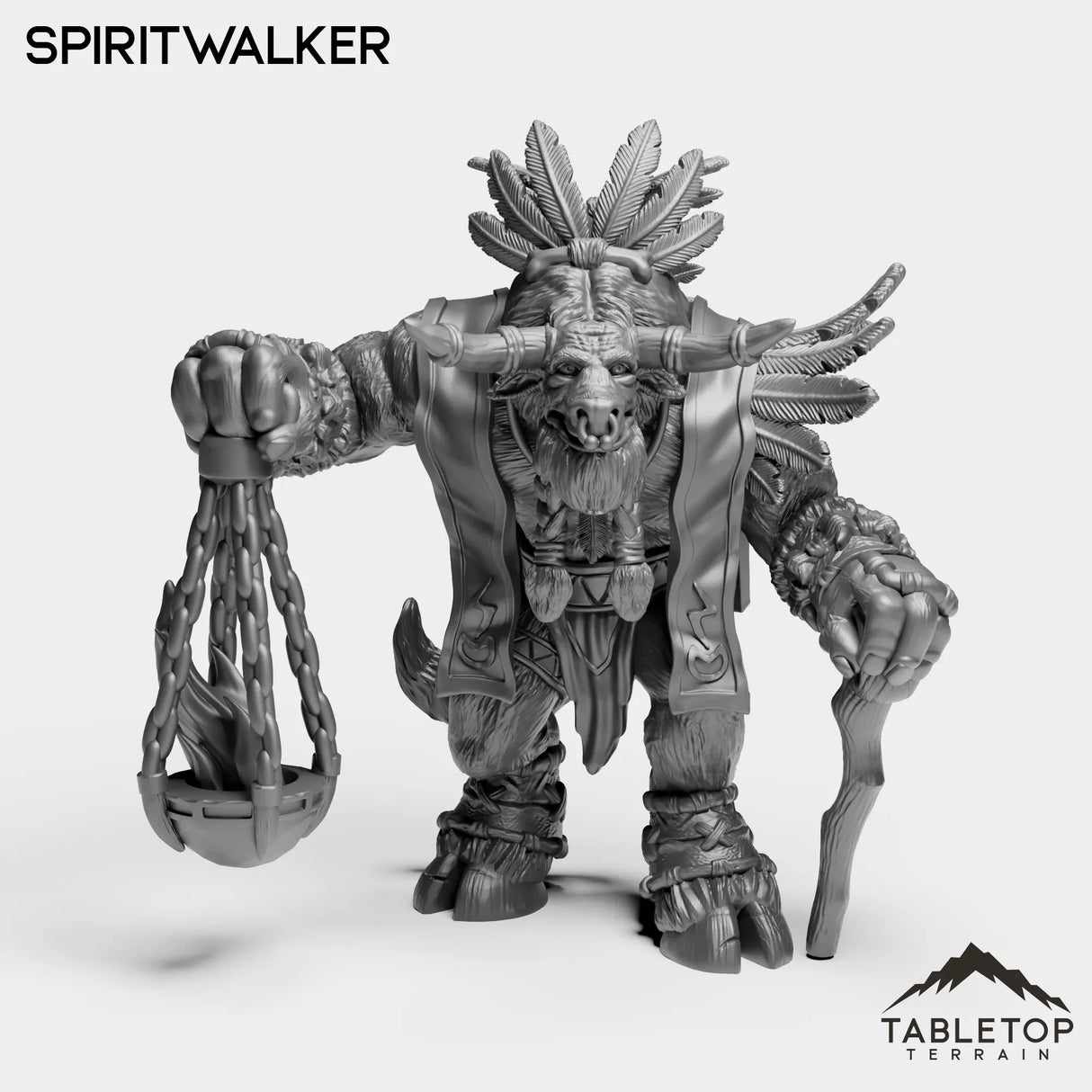 Tabletop Terrain Miniature Minotaur Spiritwalker