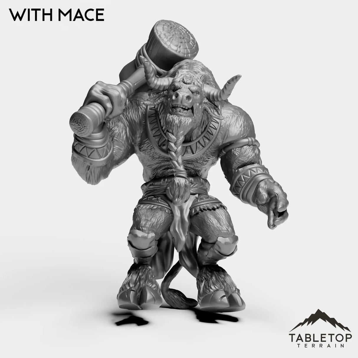 Tabletop Terrain Miniature Minotaur With Mace