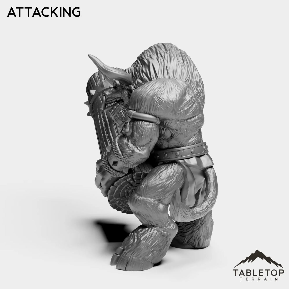 Tabletop Terrain Miniature Minotaur With Tree