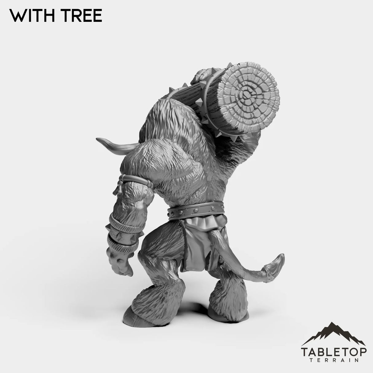 Tabletop Terrain Miniature Minotaur With Tree