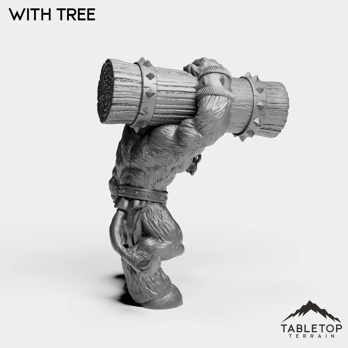 Tabletop Terrain Miniature Minotaur With Tree