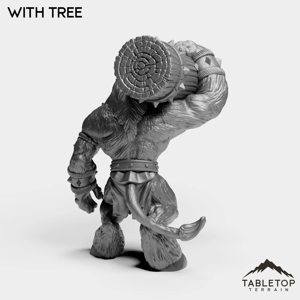 Tabletop Terrain Miniature Minotaur With Tree