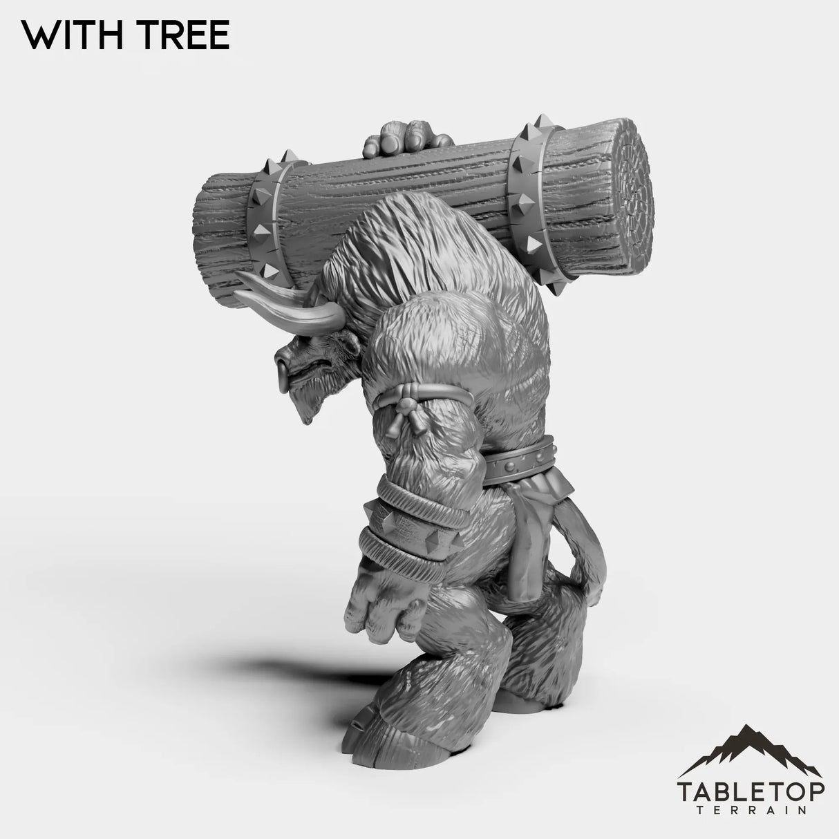 Tabletop Terrain Miniature Minotaur With Tree