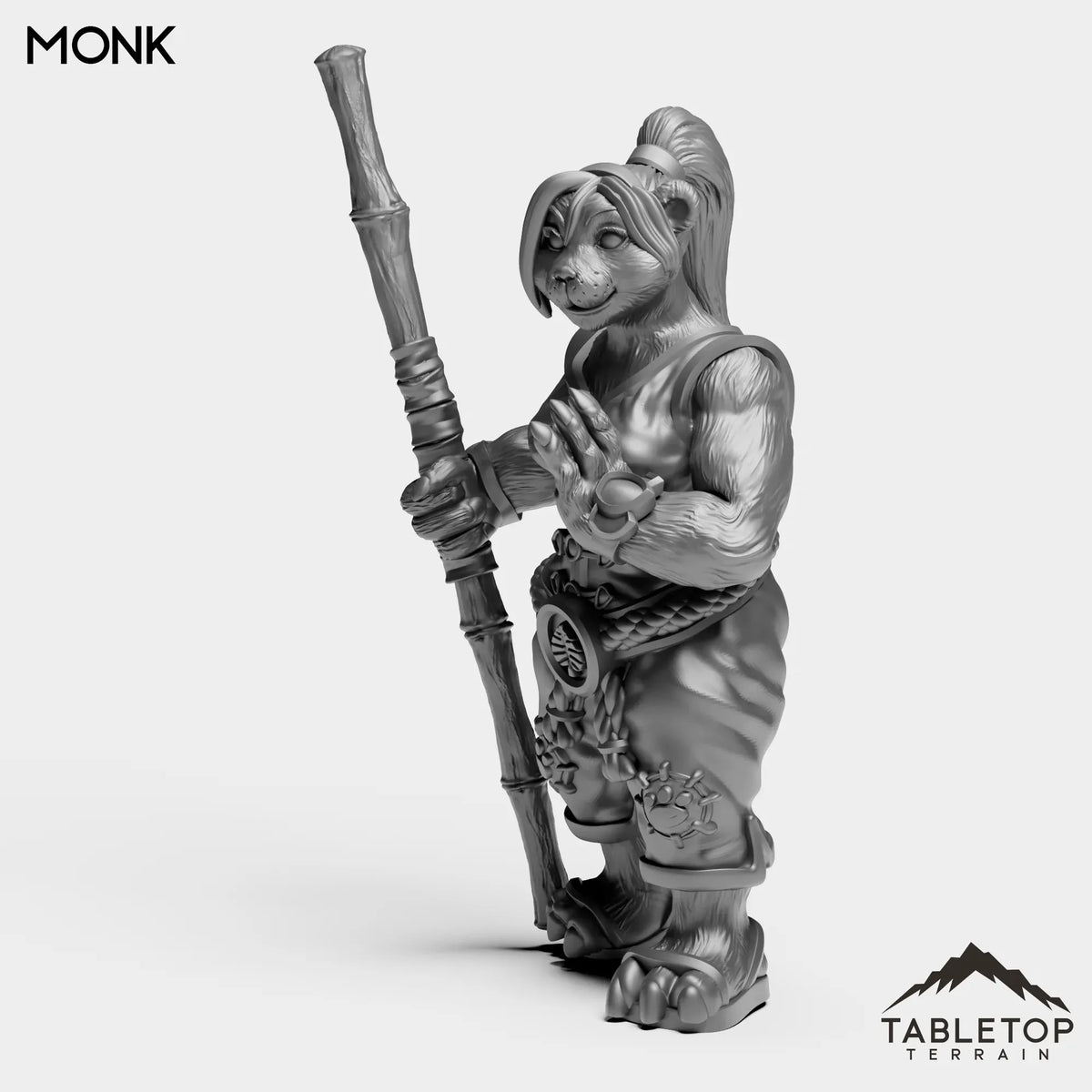 Tabletop Terrain Miniature Monk Panda Starter Female