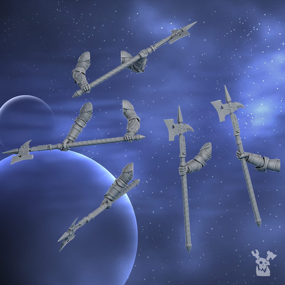Tabletop Terrain Miniature Moon Blades build-kit & squad