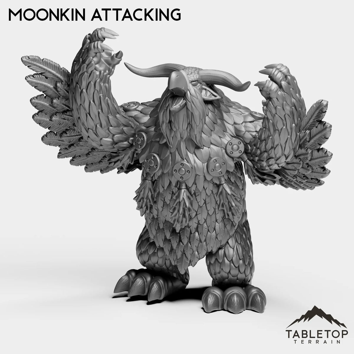 Tabletop Terrain Miniature Moonkin Attacking Troll Druid Forms
