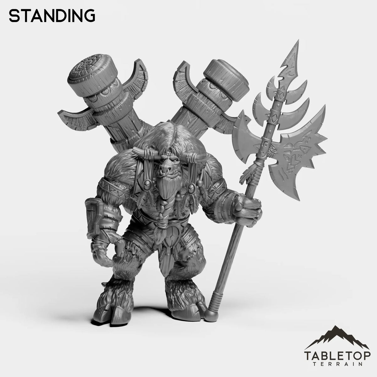 Tabletop Terrain Miniature Mountain Minotaur Leader