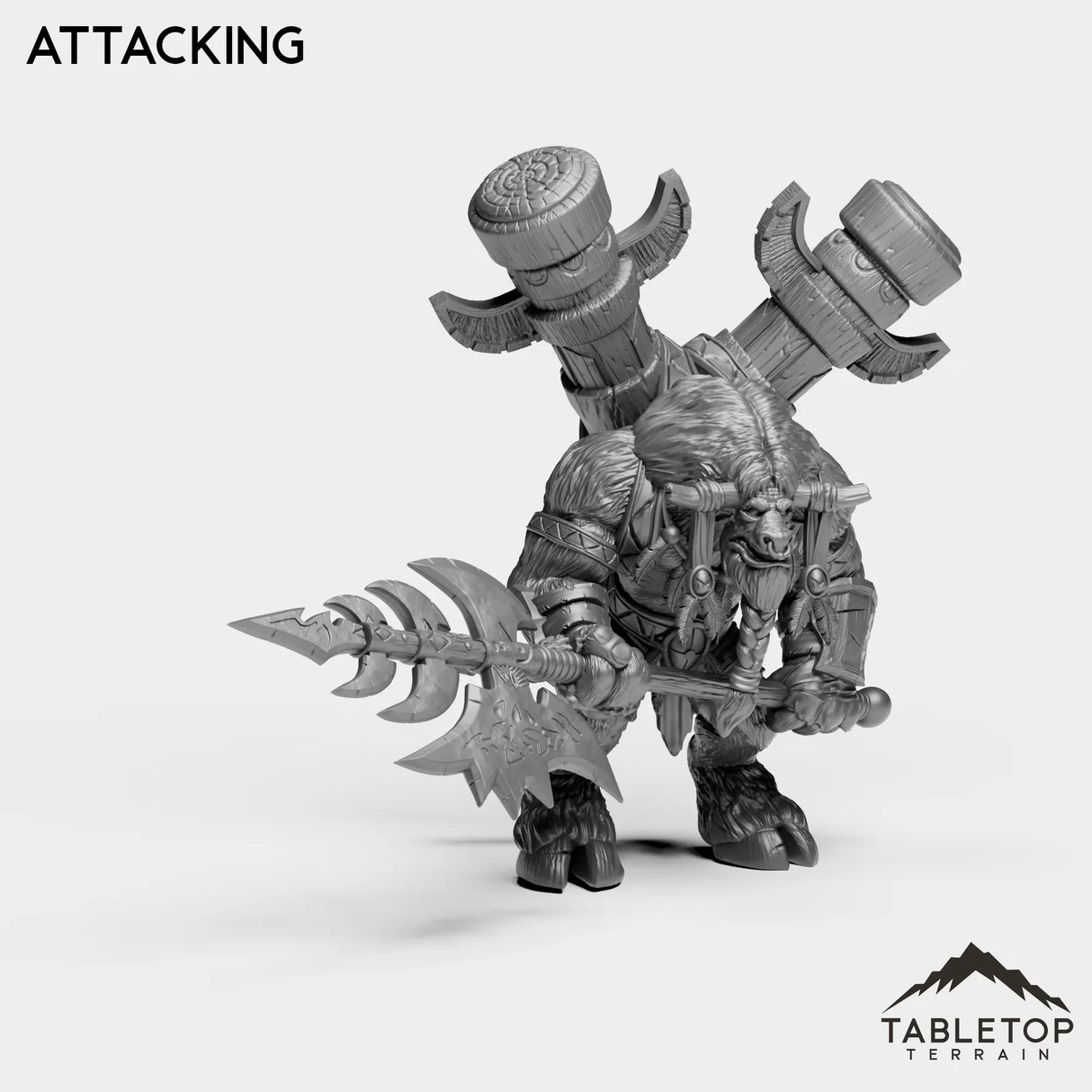 Tabletop Terrain Miniature Mountain Minotaur Leader