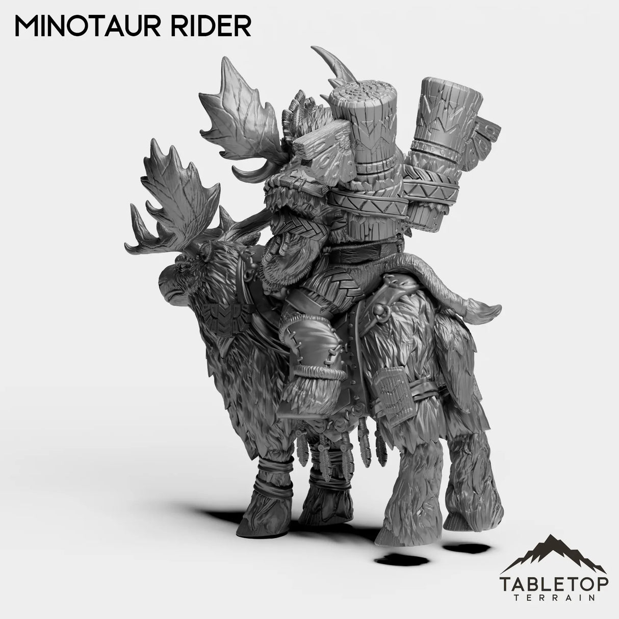 Tabletop Terrain Miniature Mountain Minotaur Rider