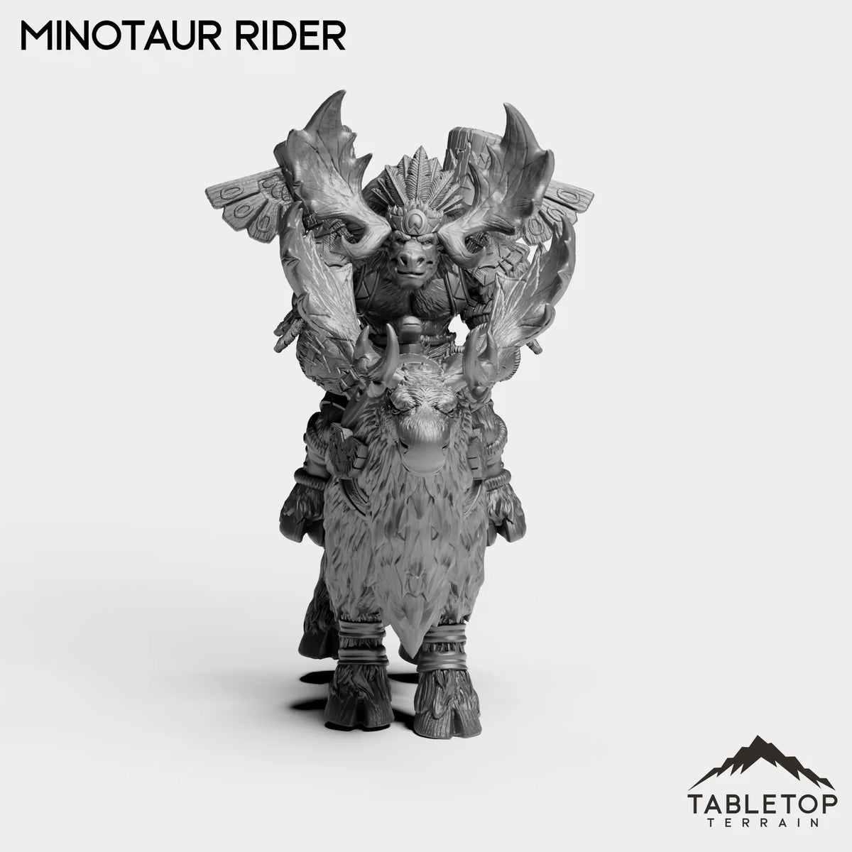 Tabletop Terrain Miniature Mountain Minotaur Rider
