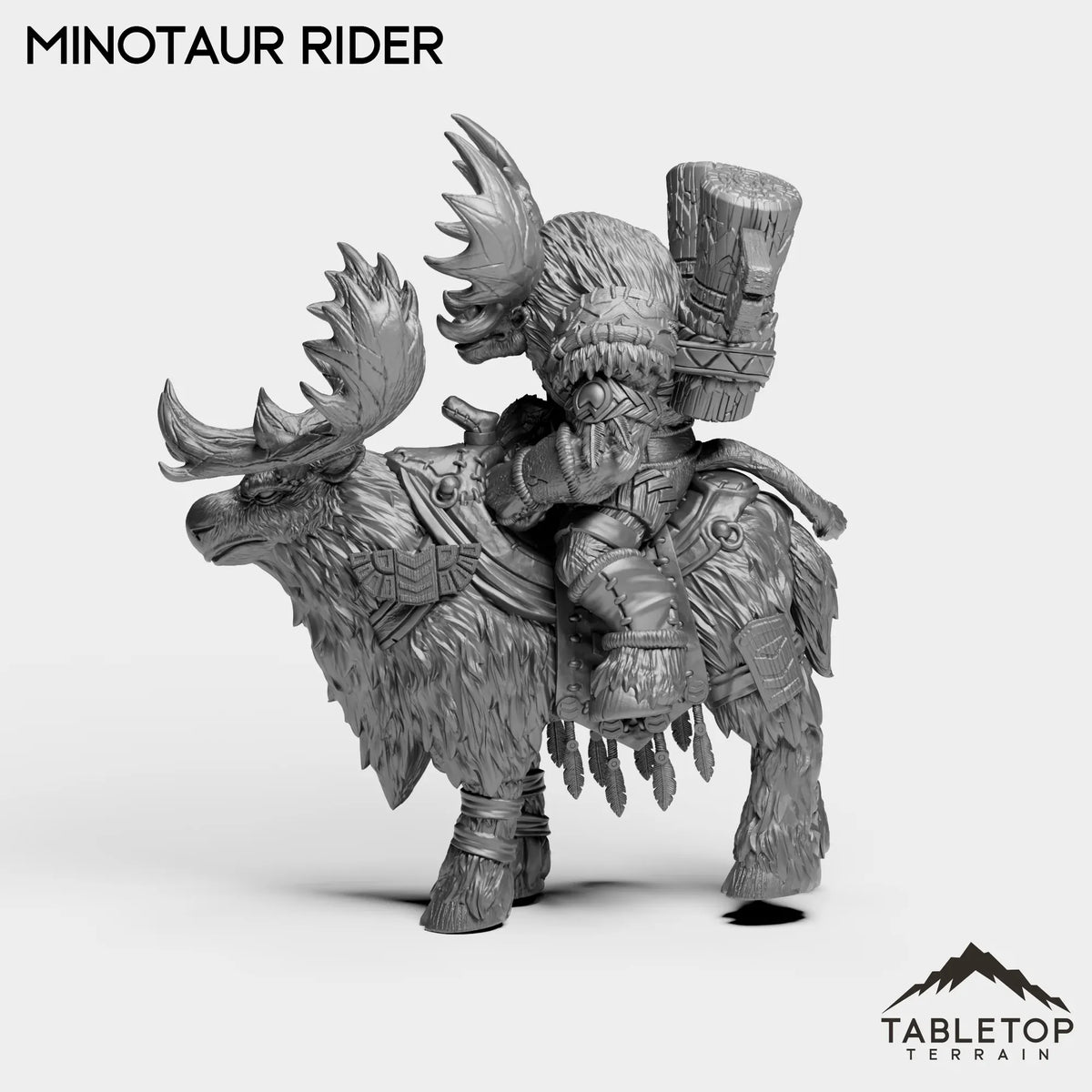 Tabletop Terrain Miniature Mountain Minotaur Rider