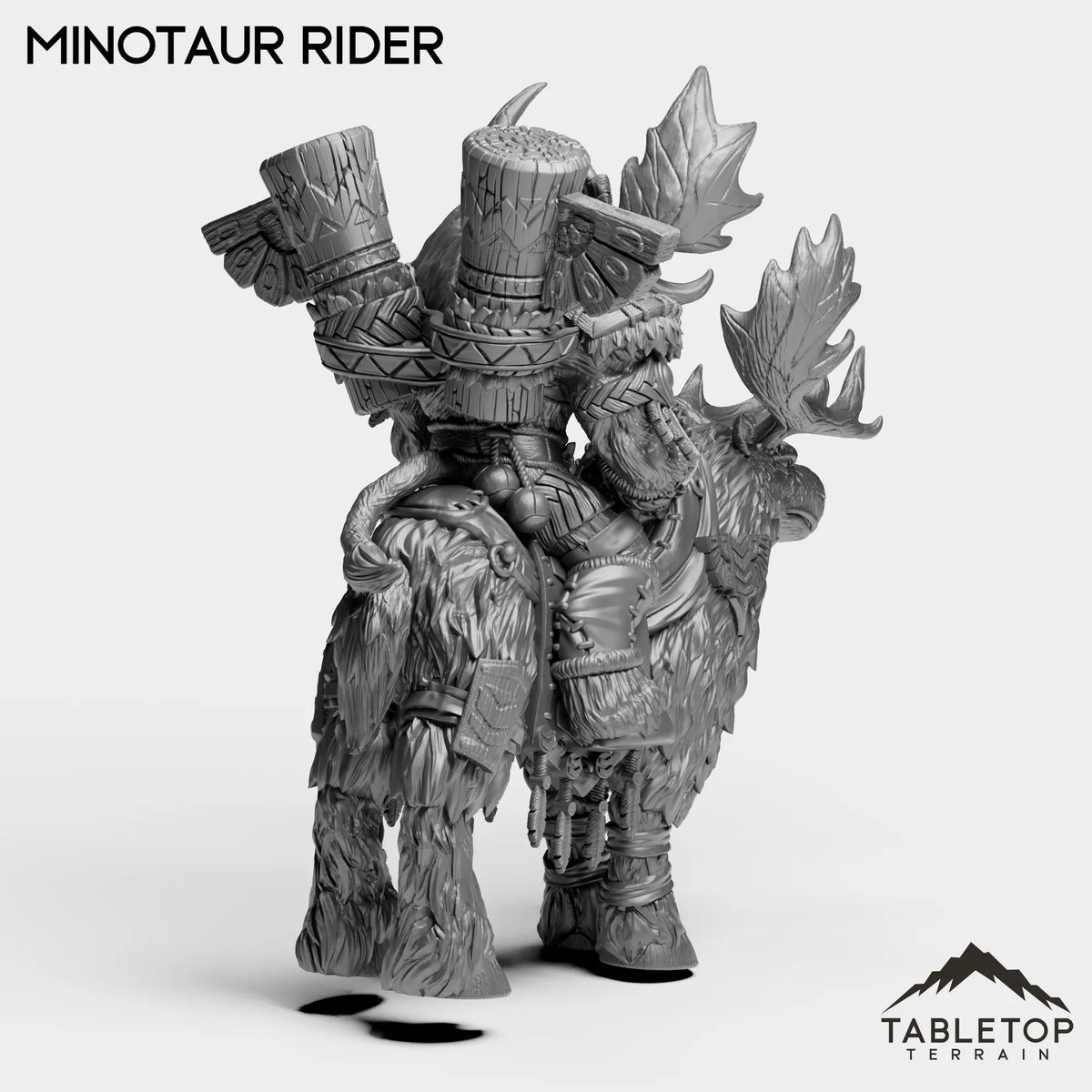 Tabletop Terrain Miniature Mountain Minotaur Rider