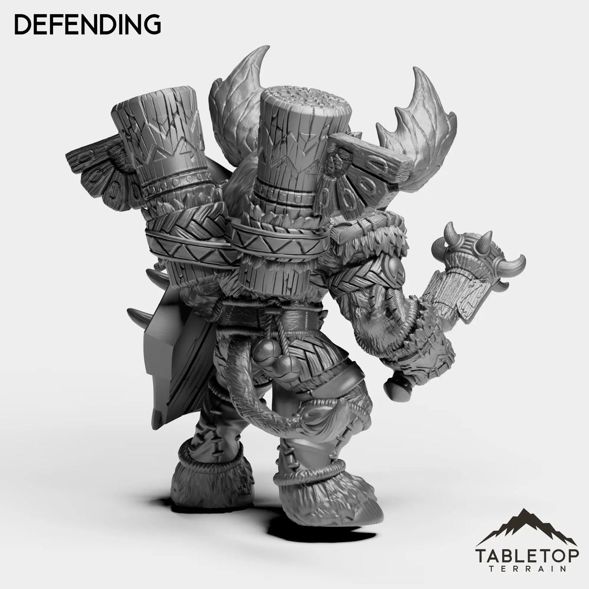 Tabletop Terrain Miniature Mountain Minotaur Warrior