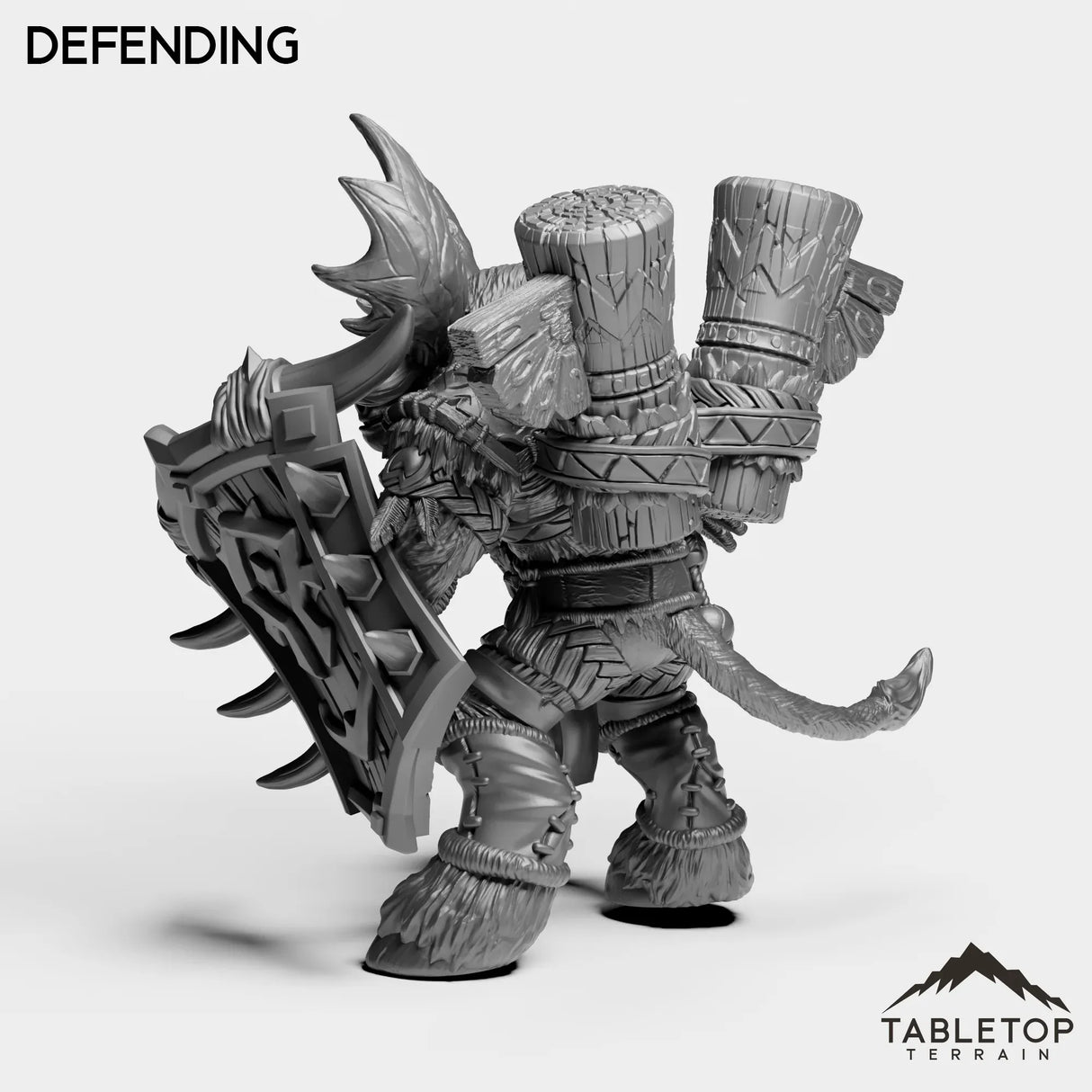 Tabletop Terrain Miniature Mountain Minotaur Warrior