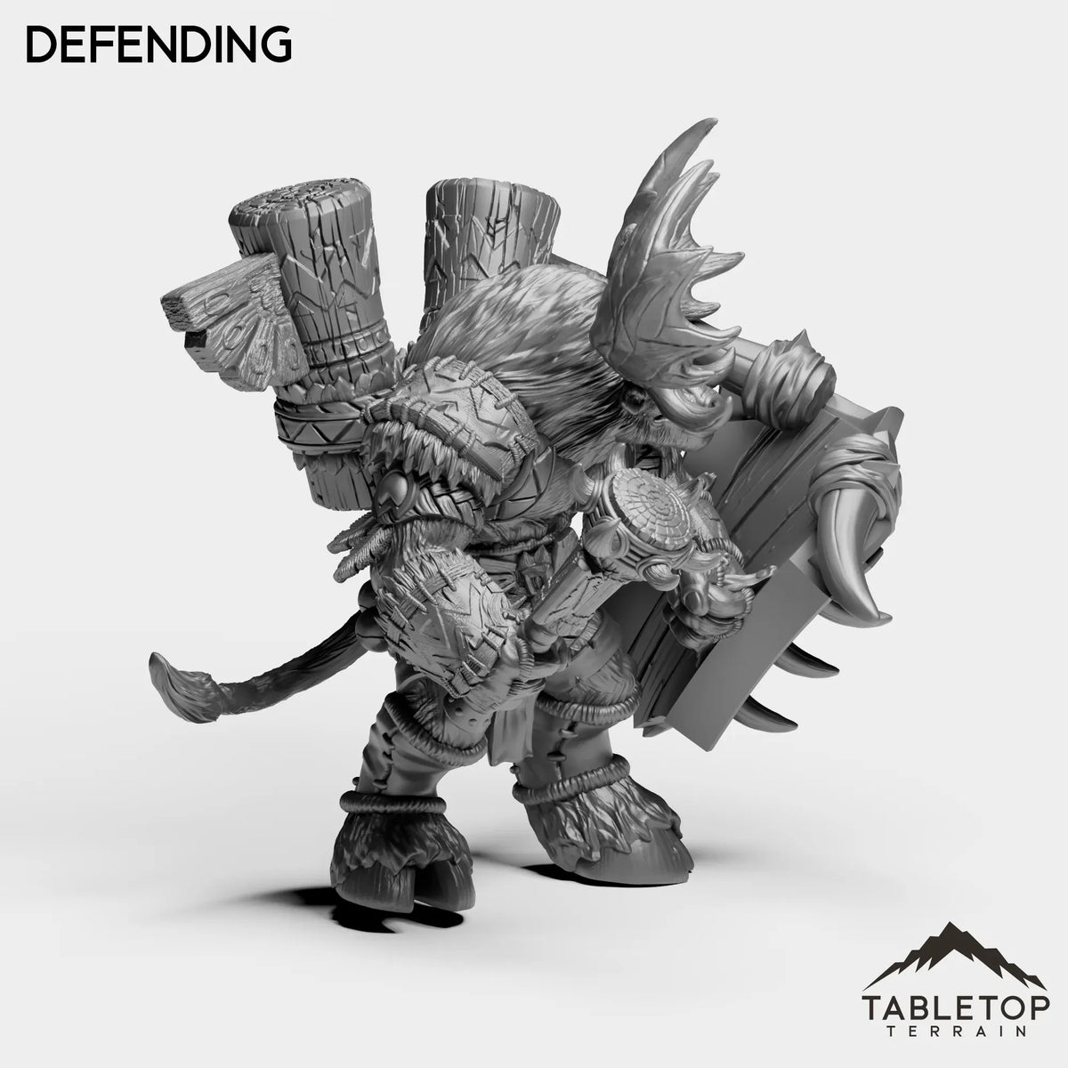 Tabletop Terrain Miniature Mountain Minotaur Warrior