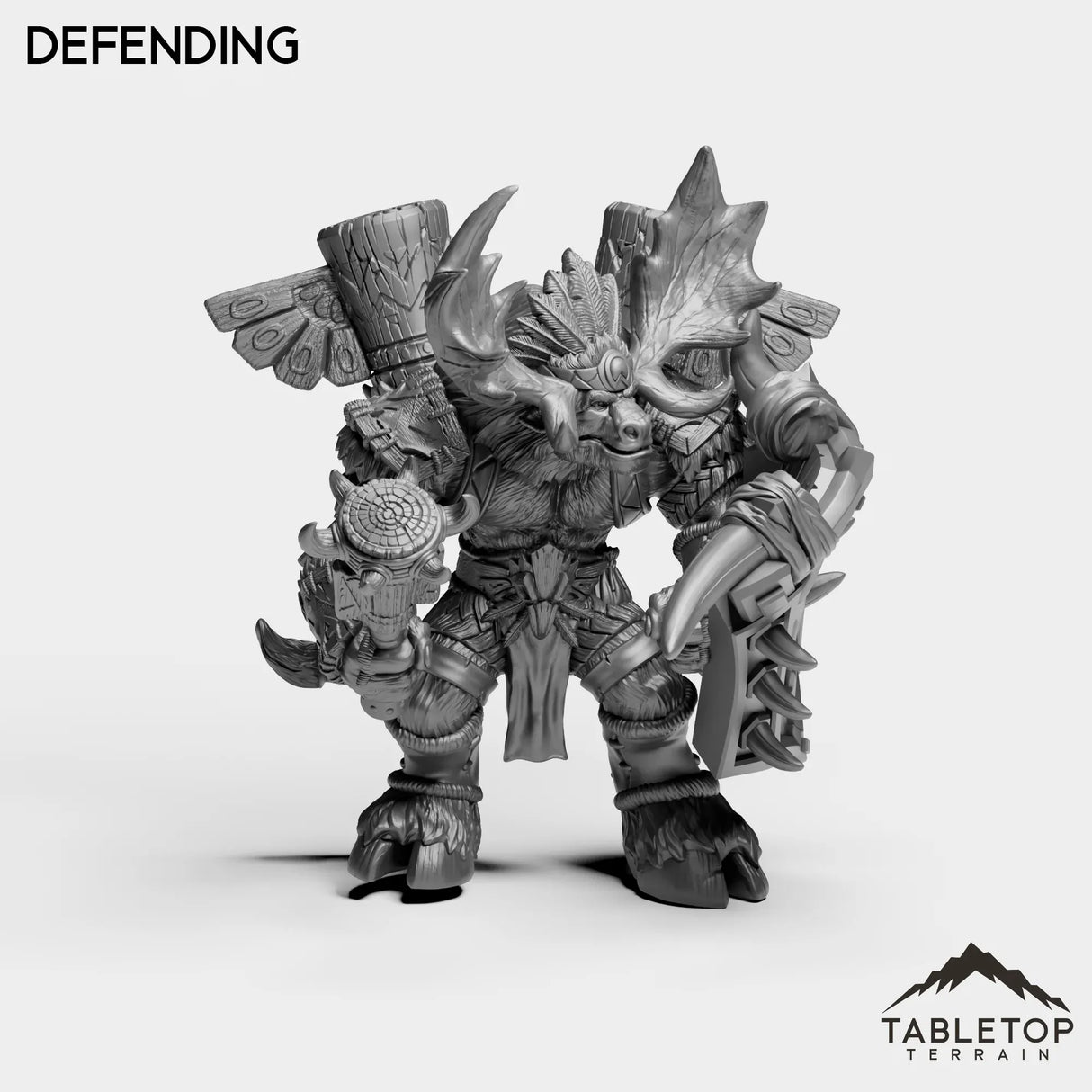 Tabletop Terrain Miniature Mountain Minotaur Warrior