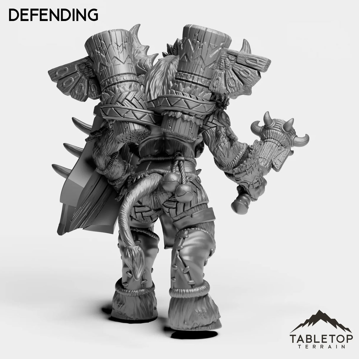 Tabletop Terrain Miniature Mountain Minotaur Warrior Female