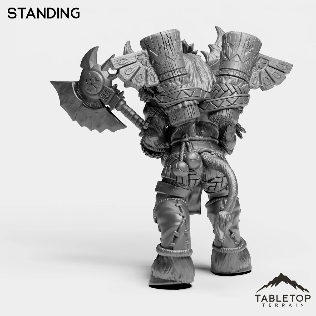 Tabletop Terrain Miniature Mountain Minotaur Warrior Female